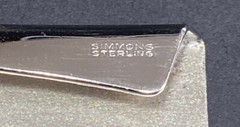 Vintage Simmons Sterling Belt Buckle Etched Monogram WBC III Fine