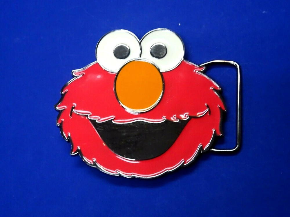Used 3&Prime; Sesame Street Workshop Elmo Muppet Metal Enamel Belt Buckle* 2010