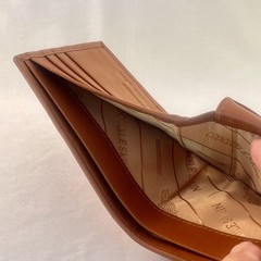 Natural Genuine Alligator Crocodile Leather skin Men Bifold Wallet Handmade 11