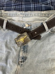 GOLDEN BULL Belt Buckle Metal Zinc Alloy Vintage Retro Cowboy Western Premium