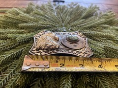 American Eagle Belt Buckle with a Navaho Indian Design W/Turquoise Accent ladies