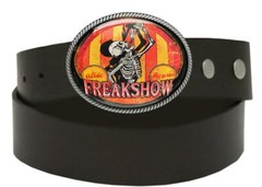 Freak Show Neo Vintage Circus Art Handmade Artisan Belt Buckle