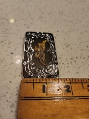 Vintage Gold 3D Eagle On Silver Scrolled Mens Belt Buckle Unbranded Hong Kong