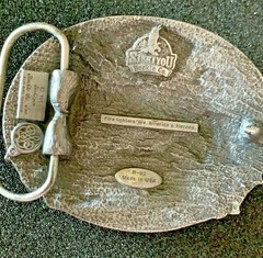 VINTAGE FIRE FIGHTER BELT BUCKLE FIRE DEPT. PEWTER R-92 America&rsquo;s Heroes EUC!