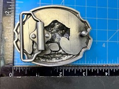 Southwestern Style Fishing Grizzly Bear Colorful Painted Belt Buckle