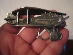 VINTAGE PROPELLER AIR PLANE BELT BUCKLE – HEAVY – GW13