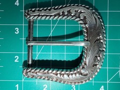 Silver Tone Metal Western Cowboy Bronco Riding Rodeo Belt Buckle Made in Taiwan