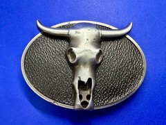 Southwestern Longhorn Skull WaistLand 2006 Belt Buckle by Silver Moon Creations