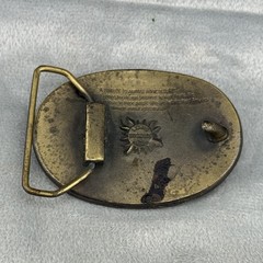 Vintage Kent Feed Belt Buckle Lewis Buckles Agriculture Gold Tone Farmer
