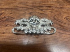 Silver Skull Belt Buckle