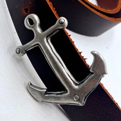 Belt Buckle Anchor Heavy Metal Vintage Maritime Antique For 40mm Belt Style