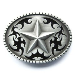 Western Star Cowboy Rodeo Metal Fashion Belt Buckle