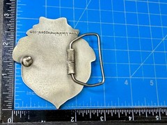 Firefighter Fireman Skull Wearing Helmet Promo Black Helmet Apparel Belt Buckle