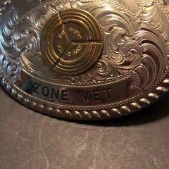 Wage’s Wages Texas Shooting Gun Clay Trap Vet Doubles Belt Buckle