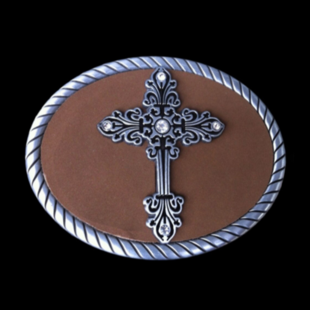 Floral Cross Trophy Medieval Crusader Belt Buckle Buckles