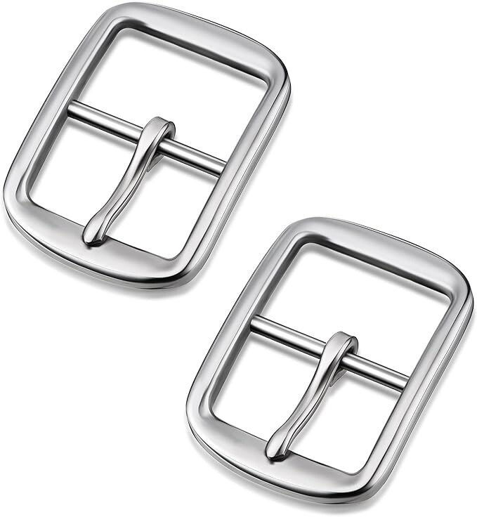 2 Pieces Stainless Steel Square Belt Buckles 1.5 Inches Wide Heavy Duty Belt …