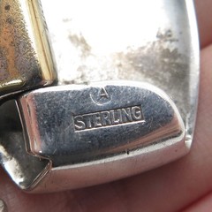 HICKOK Sterling Silver Antique Beltogram Pocket Watch Belt Buckle & Loop Chain