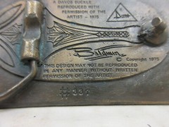 1970s Davos Pennsylvania Railroad Locomotive & Train Brass Fashion Belt Buckle