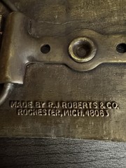 R.J. Roberts & Co. Chevrolet Logo Gold Tone Western Belt Buckle 1.5in Rect