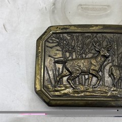 Vintage 1976 Great American Buckle Co Deer Stag Limited #520 USA 3.5×2.25”