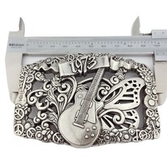 Guitar, Butterfly, Peace and Daisy Belt Buckle
