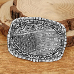 Western Belt Buckles Men Vintage Cowboy American Flag Belt Buckles Gifts for Men