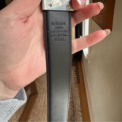 Original Penguin Tan black Leather Belt with Silver Buckle reversible 34/85