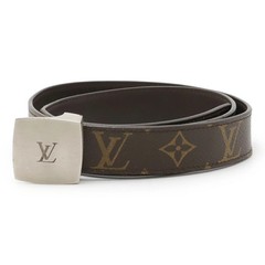 LOUIS VUITTON Monogram Suntulle Cut Belt Men&rsquo;s Men&rsquo;s Silver Hardware