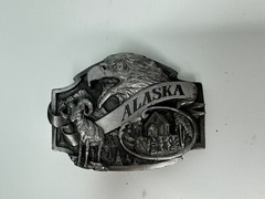 Vintage Siskiyou Buckle Co Alaska Belt Bald Eagle Mountains Outdoors 1988