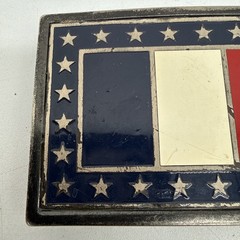 French National Flag Belt Buckle 3.25&Prime;x2.25&Prime;