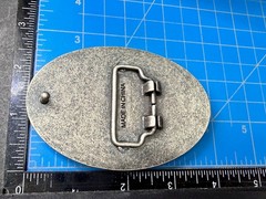 Centered Iron Cross Religious Gothic Punk Vibe Faux Leather on Metal Belt Buckle