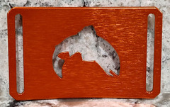 GRIP6 BELT BUCKLE – NATURALIST SALMON FISH – FOXTAIL ORANGE – 1.5 INCH WIDE