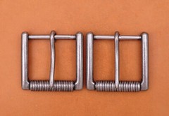 Heavy Strong Solid Antique Silver Prong Pin Roller Buckle For Veg Leather Belt