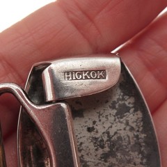 HICKOK 925 Sterling Silver Antique Art Deco Monogram Belt Buckle