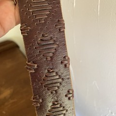Lucky Brand Leather Belt Brown Silver Buckle Western Southwestern Style Sz38 (L)