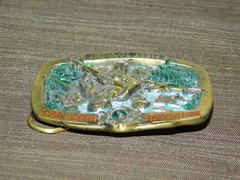 VINTAGE 3 1/4&Prime; ACROSS 1982 UNITED STATES MARINE CORPS FIRST TO FIGHT BELT BUCKLE