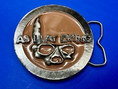 2005 As I Lay Dying Heavy Metal Rock Band Round Skull Music Belt Buckle