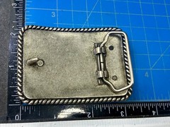 Embroidered American Patriotic Flag Rope Border Vintage Western Belt Buckle