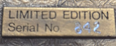 Iowa Firefighters Memorial Belt Buckle Brass Limited Edition Serial No. 842
