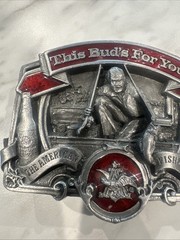 Vintage Anheuser Busch The American Fisherman Belt Buckle Beer Fishing 1978