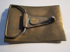 VINTAGE BUSTER BROWN AND TIGE BELT BUCKLE – HEAVY BRASS – GW-9