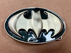 Batman DC Comics Superhero S07 Black & Silver Color Used Oval Belt Buckle