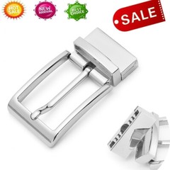 Reversible Belt Buckle Replacement Pin Buckle Rectangular Silver US