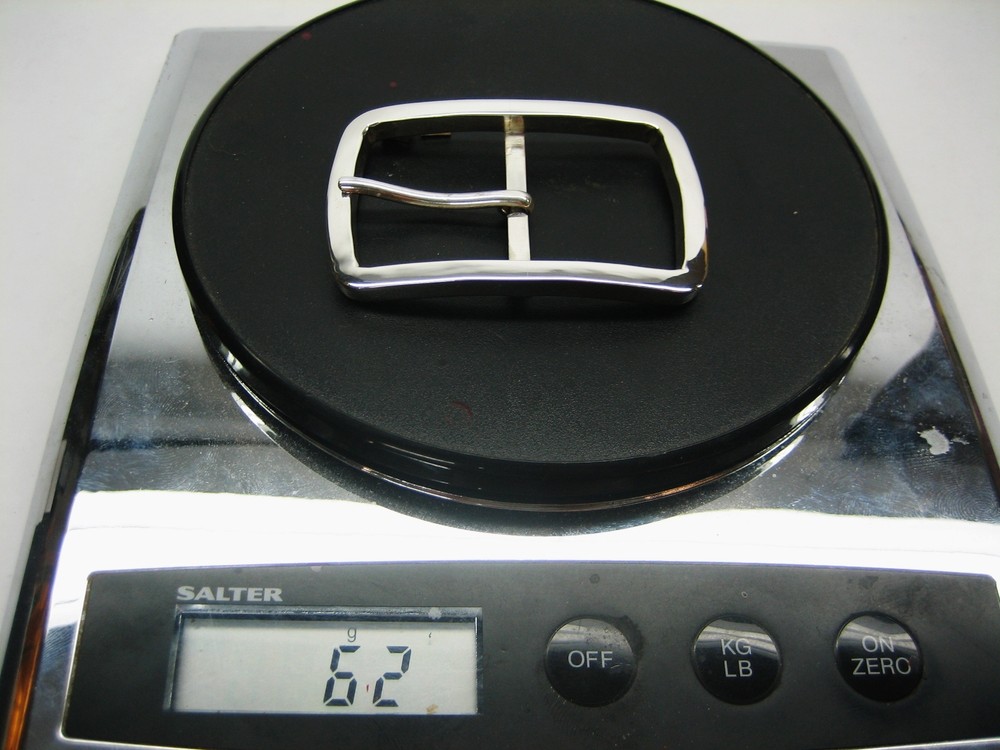 Sterling silver 925 solid buckle 62 grams for 1.5&Prime; belt strap, 5.5 mm thick wall