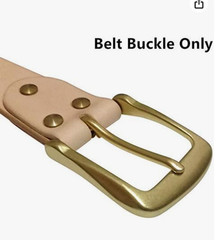 1 1/2&Prime; (38 mm) Heavy Duty Solid Brass Single Prong Belt Buckle For Leather Belt