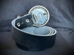 “Orbital Pressure” New OOAK Industrial Belt Buckle Blue Steel Darren McNeese