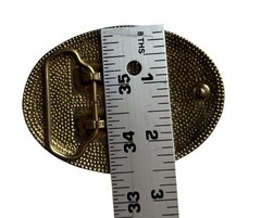 Mens W USA Square-Dancing Western 2-Tone Oval Belt Buckle