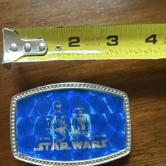Star Wars C-3PO R2-D2 Blue Men&rsquo;s Clamp Closure Metal Plastic Belt Buckle
