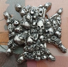 Skull & Cross Belt Buckle # 4640 Great American Products Texas Skulls