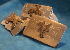 Set Of 3 Silver Tone Belt Buckles
